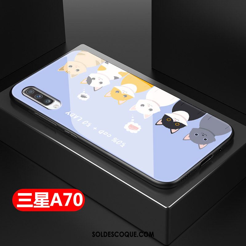 Coque Samsung Galaxy A70 Verre Silicone Étui Dessin Animé Étoile En Vente