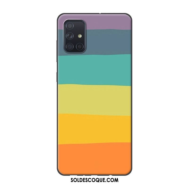 Coque Samsung Galaxy A71 Multicolore Protection Fluide Doux Peinture Téléphone Portable En Vente