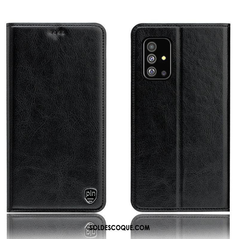 Coque Samsung Galaxy A71 Noir Étui Modèle Fleurie Tout Compris Étui En Cuir Soldes