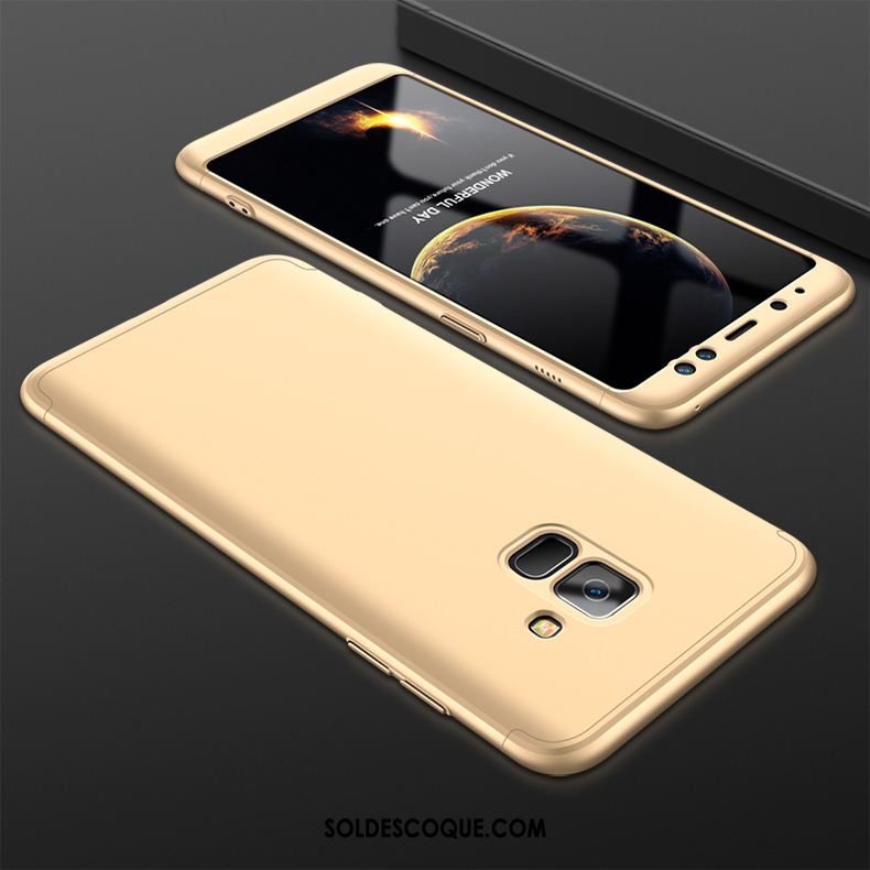 Coque Samsung Galaxy A8 2018 Délavé En Daim Tout Compris Étoile Protection Or Pas Cher