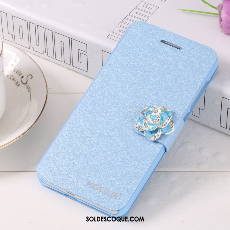Coque Samsung Galaxy A8 2018 Étui En Cuir Protection Clamshell Téléphone Portable Bleu Housse En Ligne