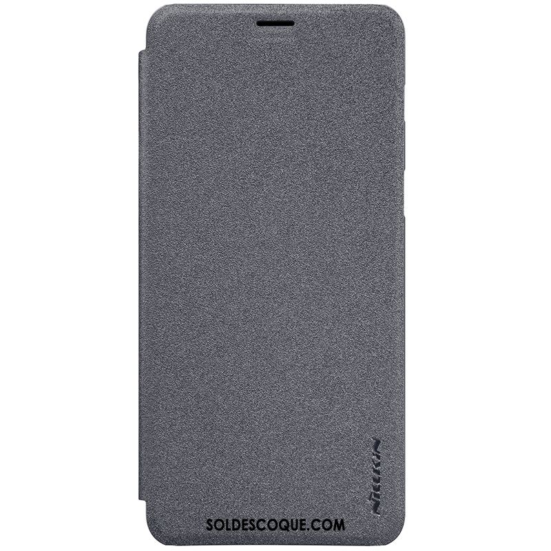 Coque Samsung Galaxy A8 2018 Étui En Cuir Étoile Gris Téléphone Portable Protection En Ligne