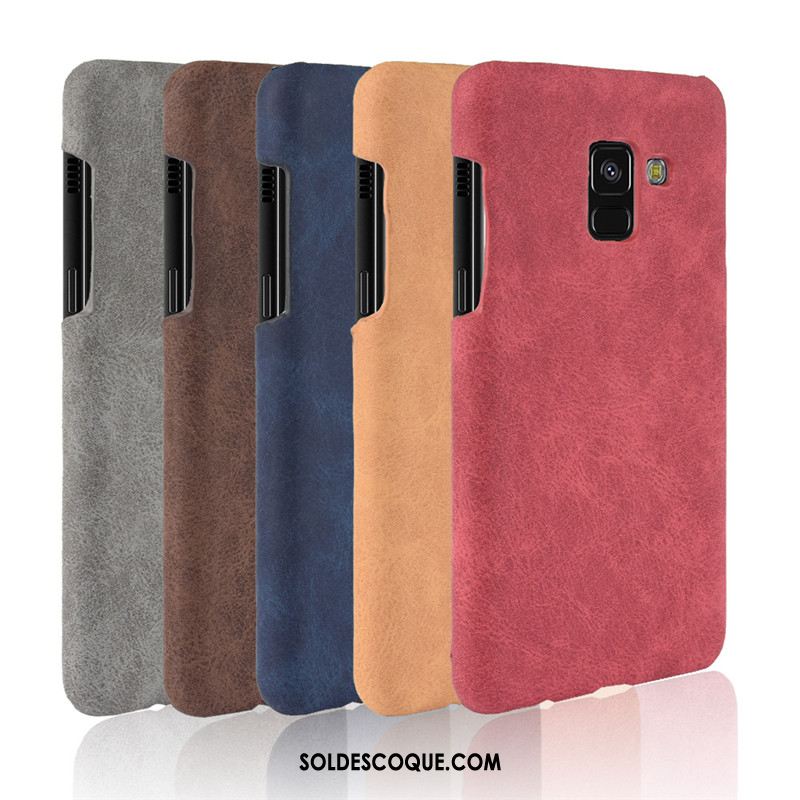 Coque Samsung Galaxy A8 2018 Étui Vin Rouge Incassable Étoile Téléphone Portable En Ligne