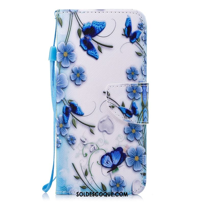 Coque Samsung Galaxy A8 Téléphone Portable Étui En Cuir Fleur Gaufrage Ornements Suspendus Housse En Ligne