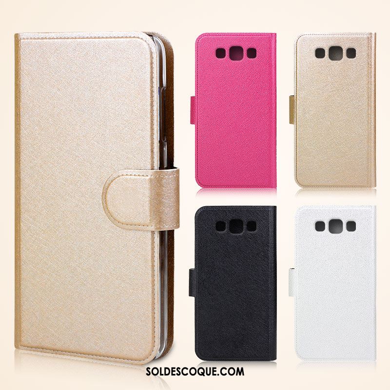 Coque Samsung Galaxy A8 Étoile Or Étui En Cuir Business Simple Housse Pas Cher