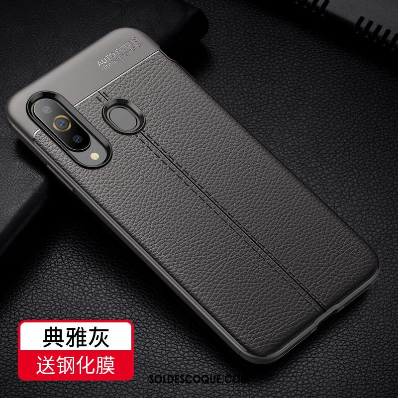 Coque Samsung Galaxy A8s Tout Compris Étoile Étui Étui En Cuir Gris Pas Cher