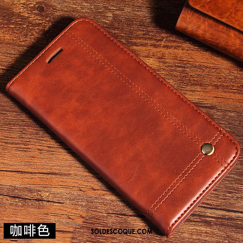 Coque Samsung Galaxy A9 2018 Incassable Cuir Véritable Marron Étoile Mode Soldes