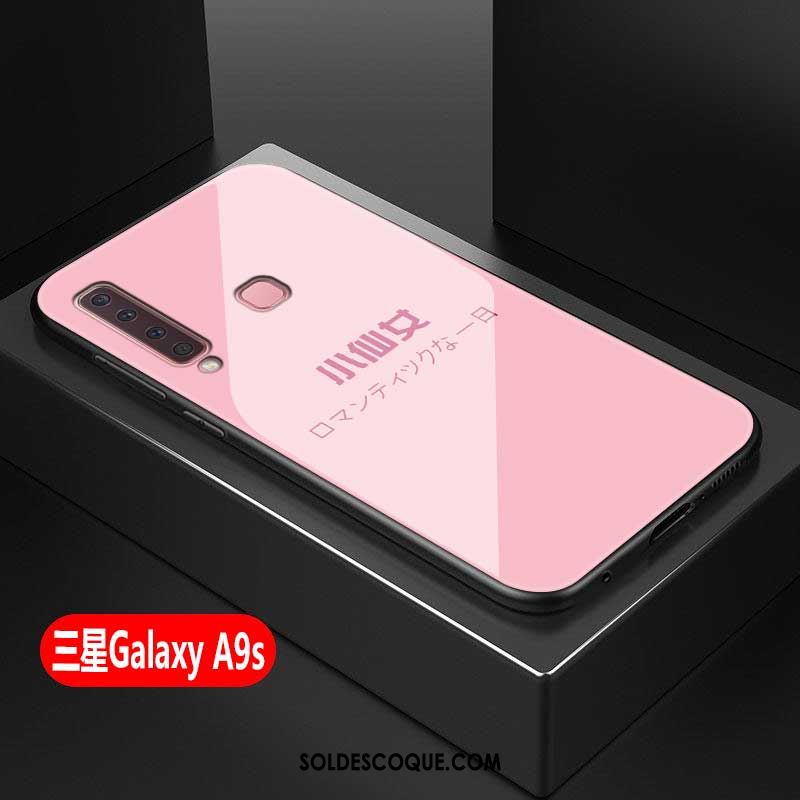 Coque Samsung Galaxy A9 2018 Protection Rose Difficile Verre Petit Pas Cher