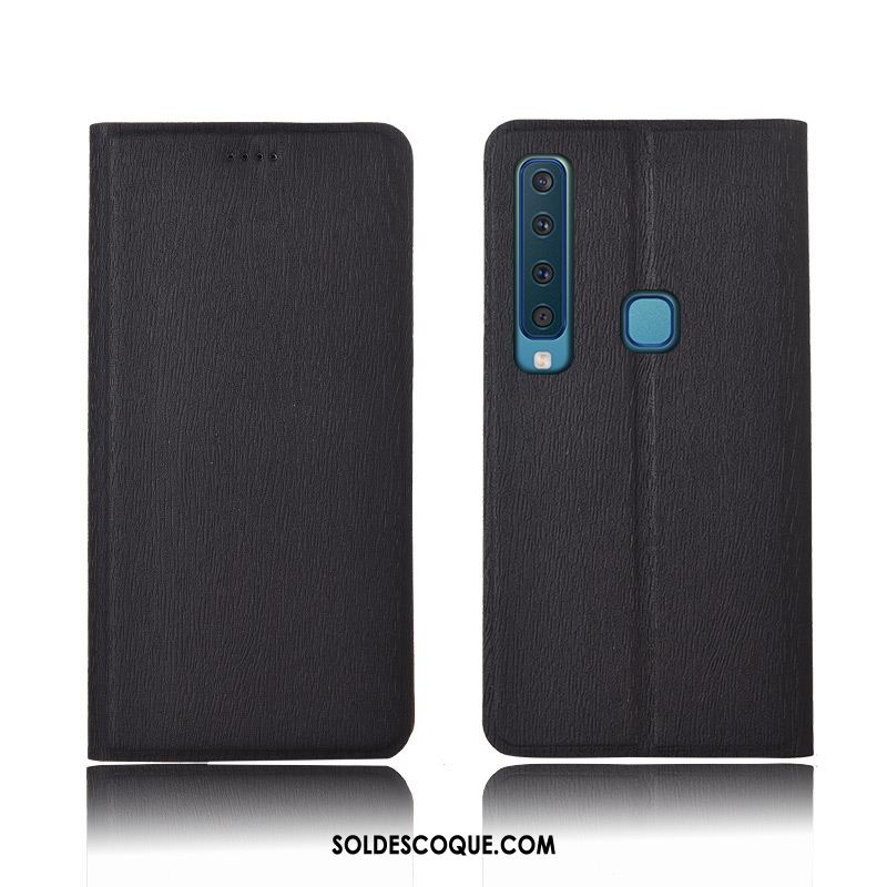 Coque Samsung Galaxy A9 2018 Tout Compris Fluide Doux Noir Étui En Cuir Téléphone Portable Pas Cher