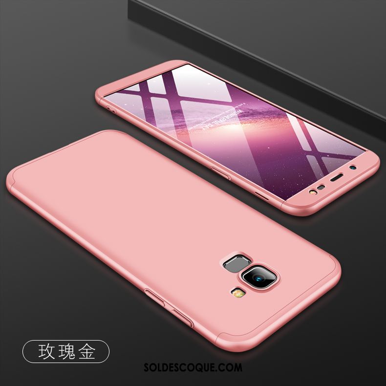 Coque Samsung Galaxy J6 Délavé En Daim Or Rose Étui Tout Compris Étoile Soldes