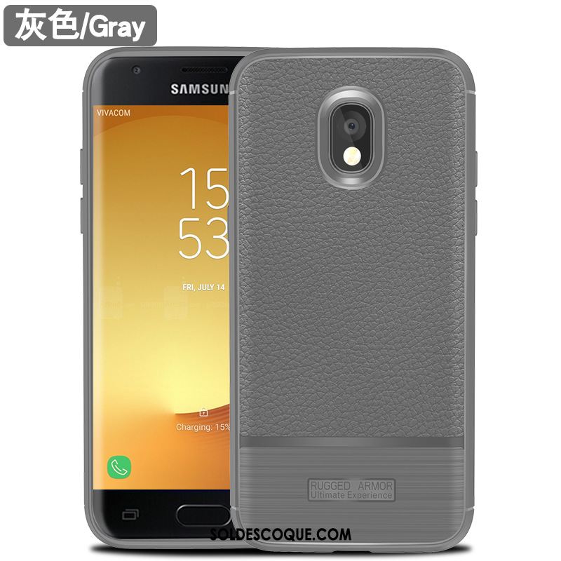 Coque Samsung Galaxy J7 2017 Fluide Doux Incassable Gris Europe Modèle Fleurie En Ligne