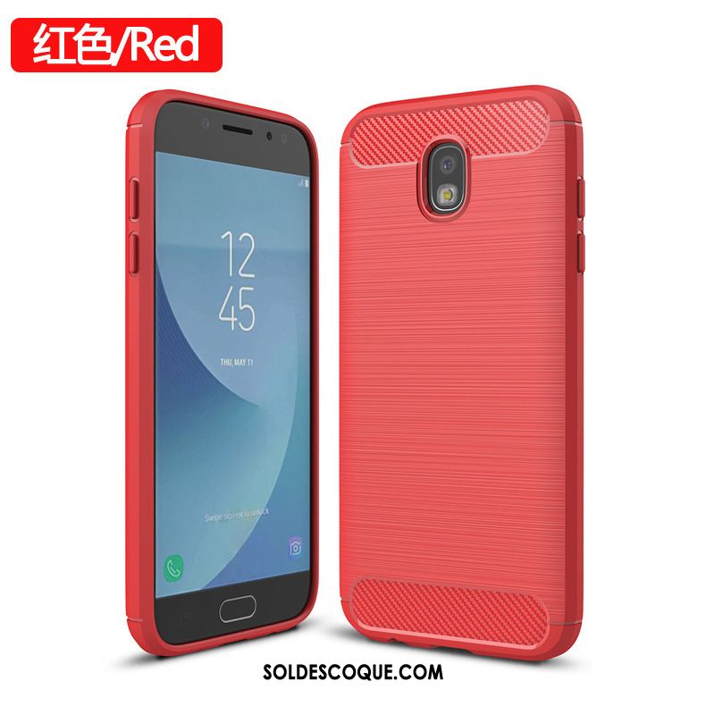 Coque Samsung Galaxy J7 2017 Fluide Doux Téléphone Portable Étui Tout Compris Rouge En Vente