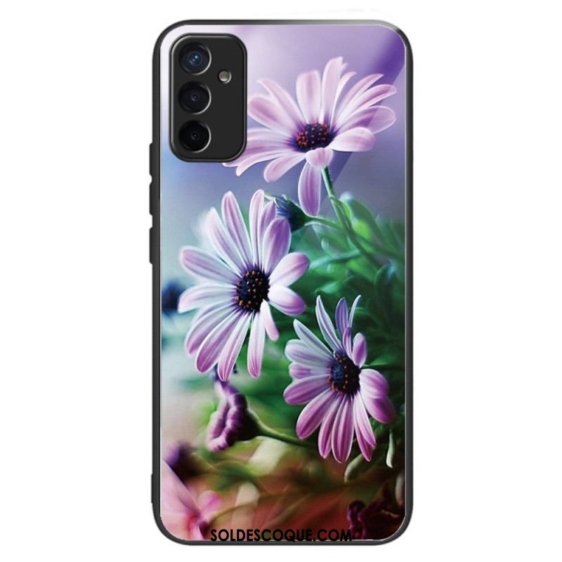 Coque Samsung Galaxy M13 Verre Trempé Fleurs