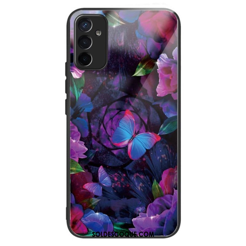 Coque Samsung Galaxy M13 Verre Trempé Variation Papillons