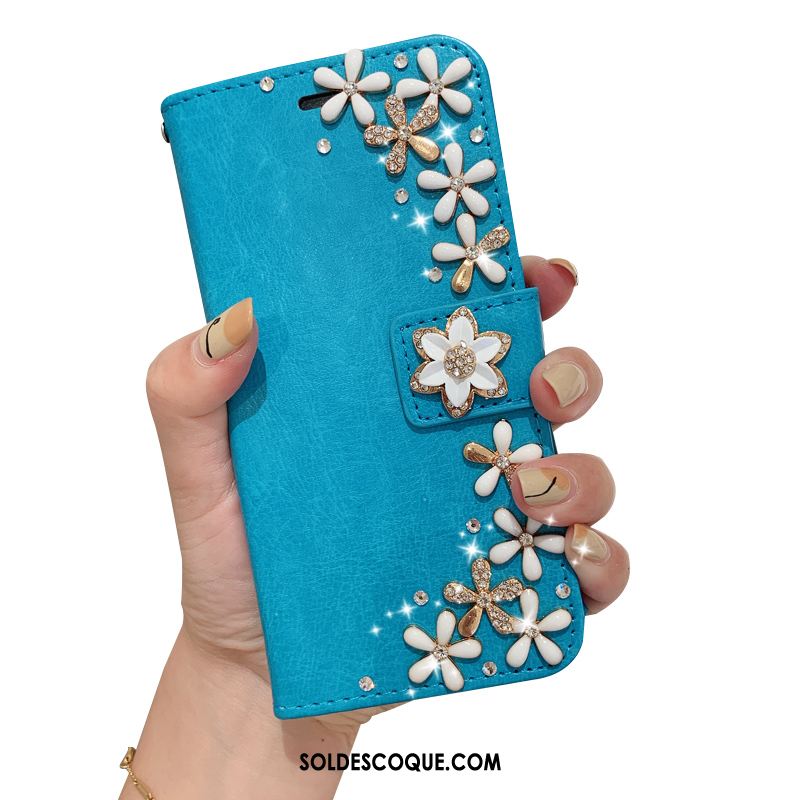 Coque Samsung Galaxy M20 Fluide Doux Luxe Étui En Cuir Créatif Incruster Strass Pas Cher