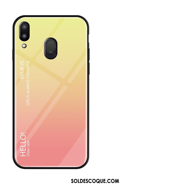 Coque Samsung Galaxy M20 Jaune Amoureux Nouveau Très Mince Étui France