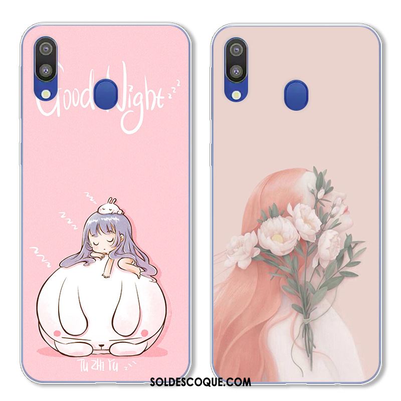 Coque Samsung Galaxy M20 Étui Protection Rose Dessin Animé Téléphone Portable En Vente