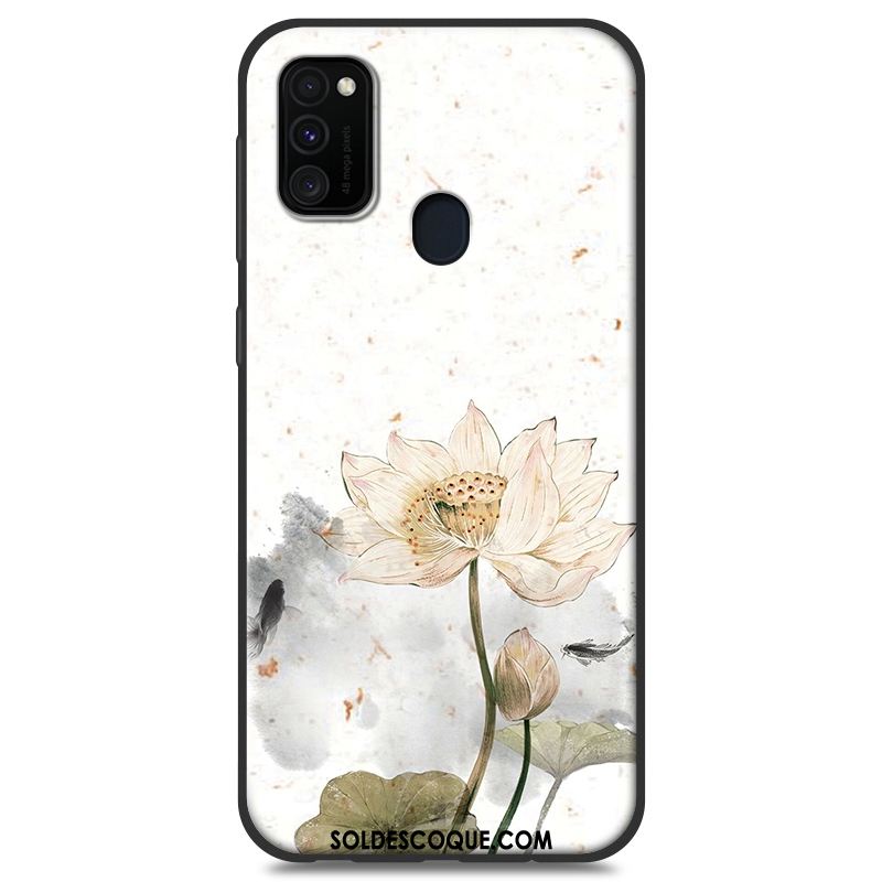 Coque Samsung Galaxy M30s Blanc Étui Protection Incassable Fluide Doux Pas Cher