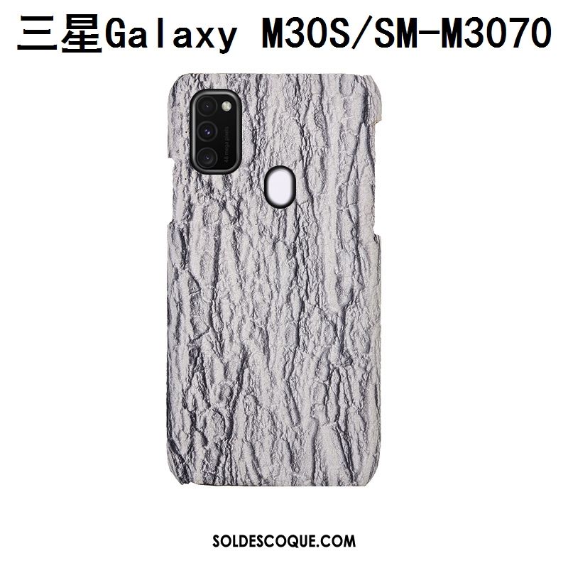 Coque Samsung Galaxy M30s Couvercle Arrière Cuir Arbres Incassable Mode France