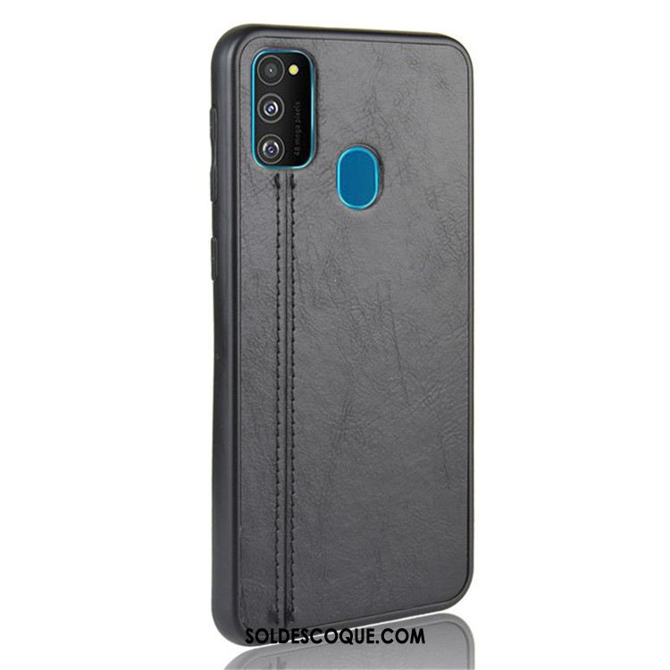 Coque Samsung Galaxy M30s Cuir Étui Difficile Tendance Protection Pas Cher