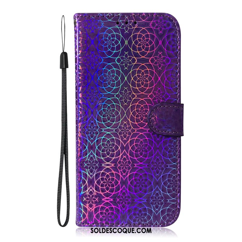 Coque Samsung Galaxy M30s Protection Étui En Cuir Violet Coloré Étoile Pas Cher