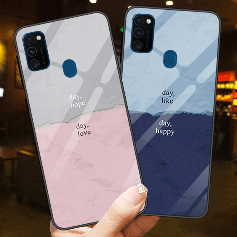 Coque Samsung Galaxy M30s Tout Compris Simple Bleu Incassable Protection Pas Cher