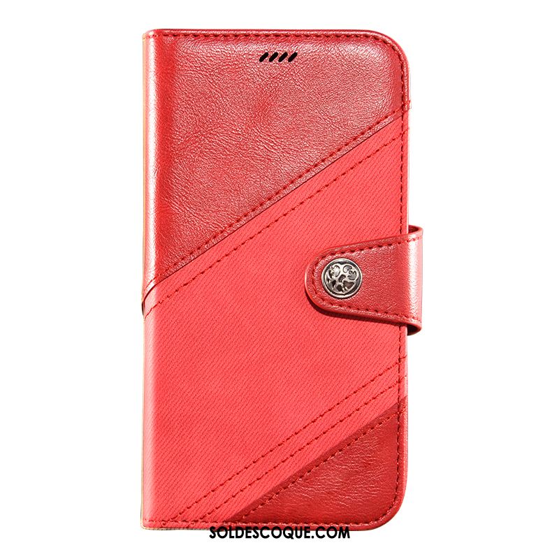 Coque Samsung Galaxy M30s Étui En Cuir Protection Rouge Étoile Support Soldes