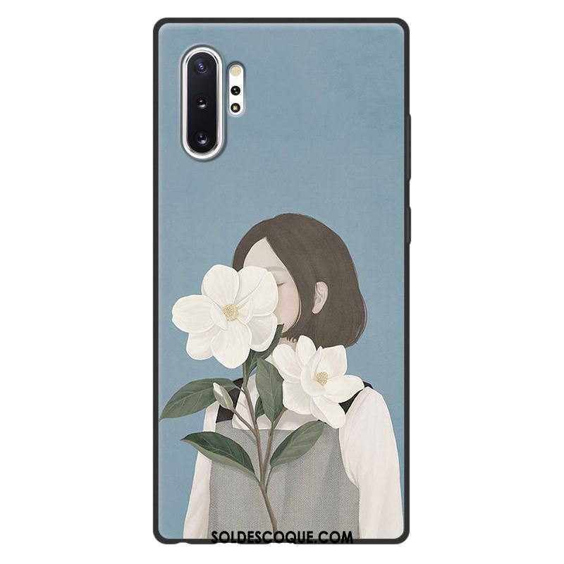 Coque Samsung Galaxy Note 10+ Art Ornements Suspendus Bleu Téléphone Portable Étoile Soldes