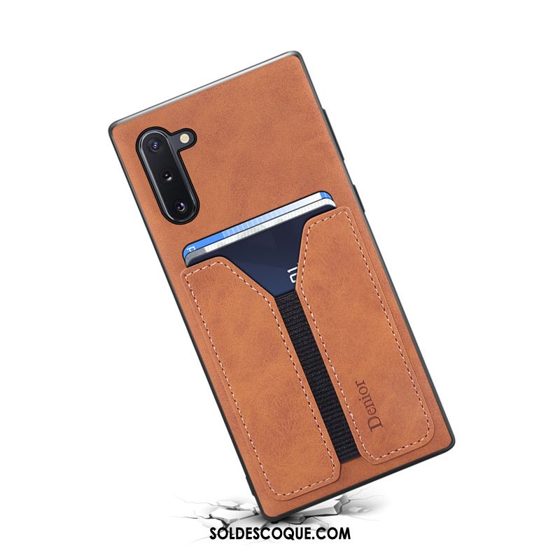 Coque Samsung Galaxy Note 10 Incassable Carte Téléphone Portable Étui En Cuir Étoile France