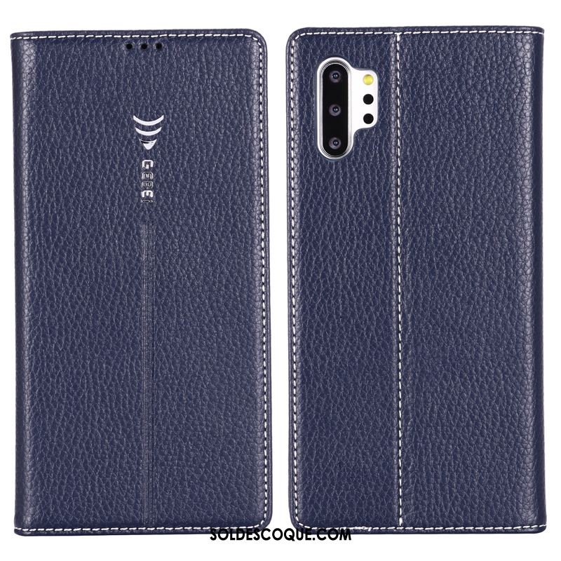 Coque Samsung Galaxy Note 10+ Protection Bleu Étoile Téléphone Portable Étui Housse Soldes