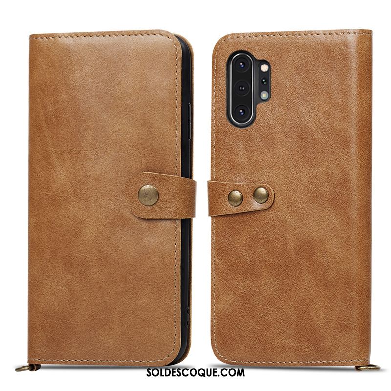 Coque Samsung Galaxy Note 10+ Téléphone Portable Étoile Étui En Cuir Pas Cher