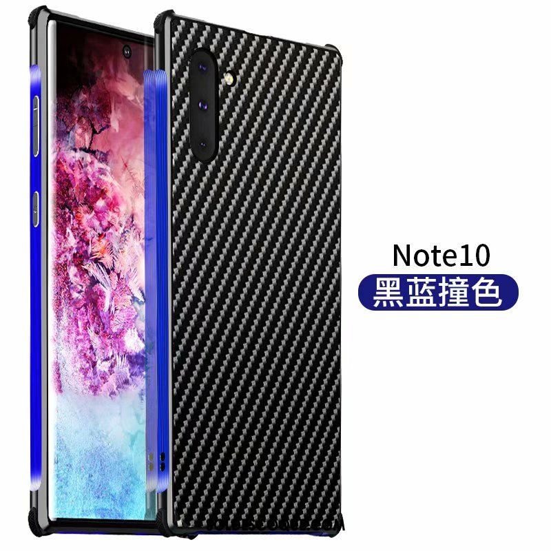 Coque Samsung Galaxy Note 10 Étoile Étui Bleu Border Délavé En Daim Pas Cher