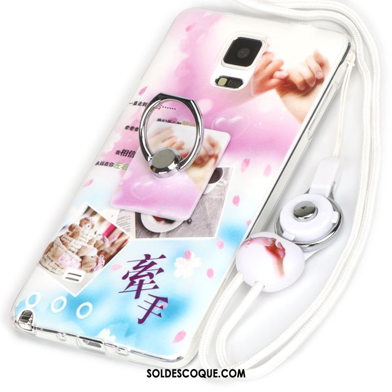 Coque Samsung Galaxy Note 4 Incassable Violet Tout Compris Fluide Doux Étui Housse Pas Cher