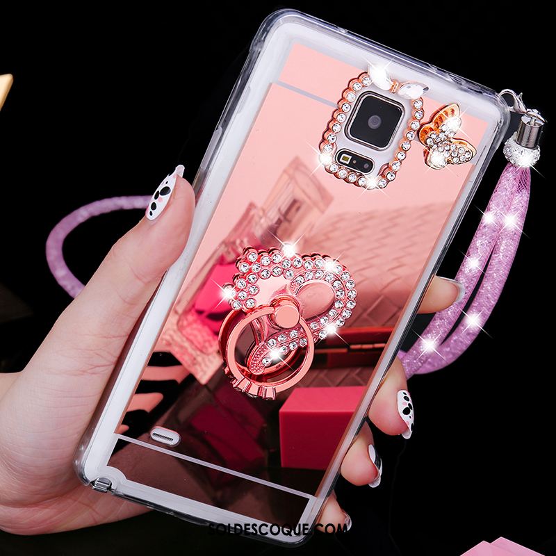 Coque Samsung Galaxy Note 4 Or Rose Ornements Suspendus Étoile Anneau Téléphone Portable En Ligne