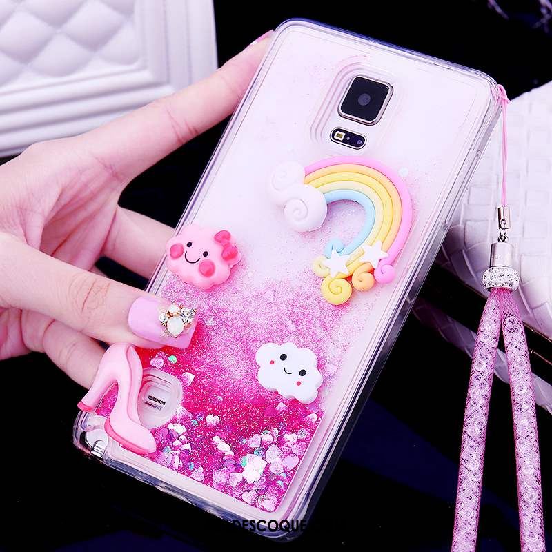 Coque Samsung Galaxy Note 4 Transparent Étoile Rose Silicone Protection En Vente