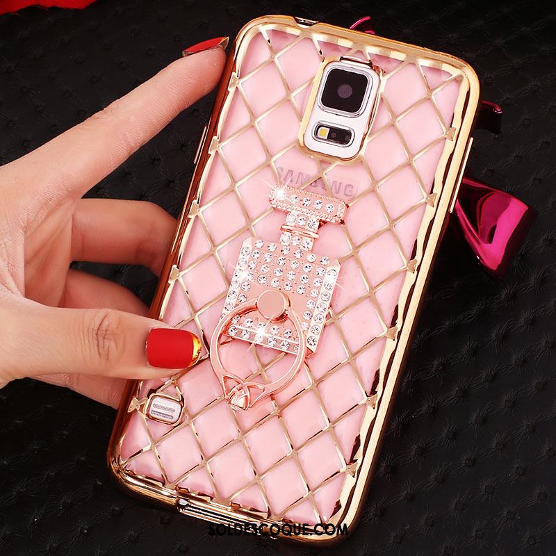 Coque Samsung Galaxy Note 4 Téléphone Portable Étui Anneau Incruster Strass Protection Housse Pas Cher