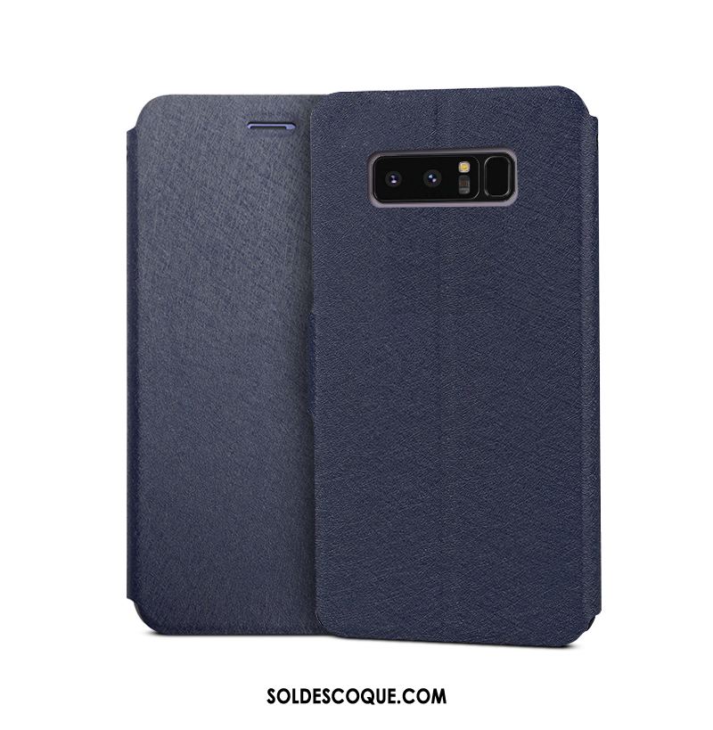 Coque Samsung Galaxy Note 8 Bleu Marin Étui En Cuir Difficile Étoile Téléphone Portable En Ligne