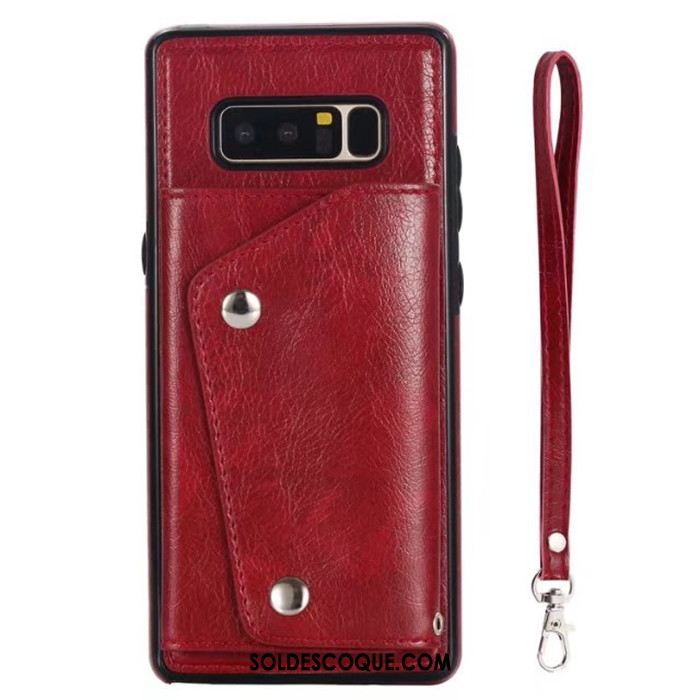 Coque Samsung Galaxy Note 8 Ornements Suspendus Étui En Cuir Portefeuille Sac Carte Étoile En Ligne