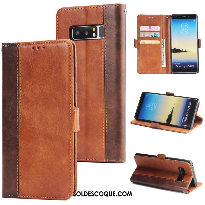 Coque Samsung Galaxy Note 8 Étoile Business Incassable Étui En Cuir Clamshell Soldes