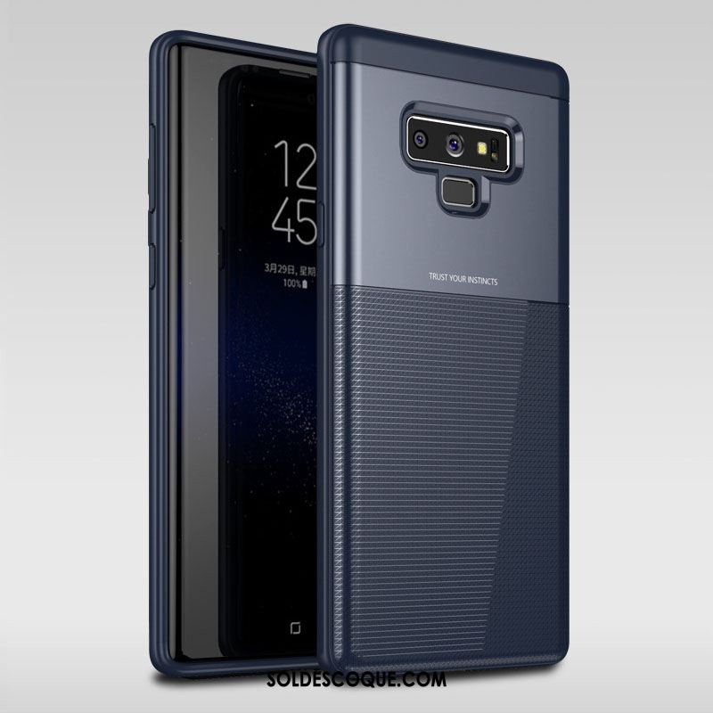 Coque Samsung Galaxy Note 9 Bleu Refroidissement Personnalité Modèle Fleurie Créatif Housse Pas Cher