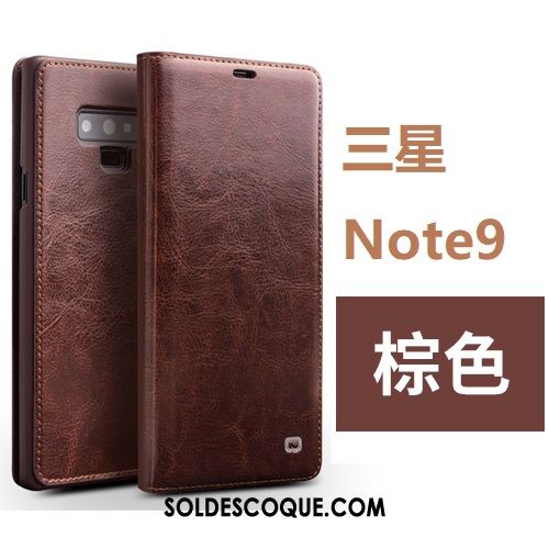 Coque Samsung Galaxy Note 9 Carte Simple Protection Tout Compris Étui En Cuir Pas Cher