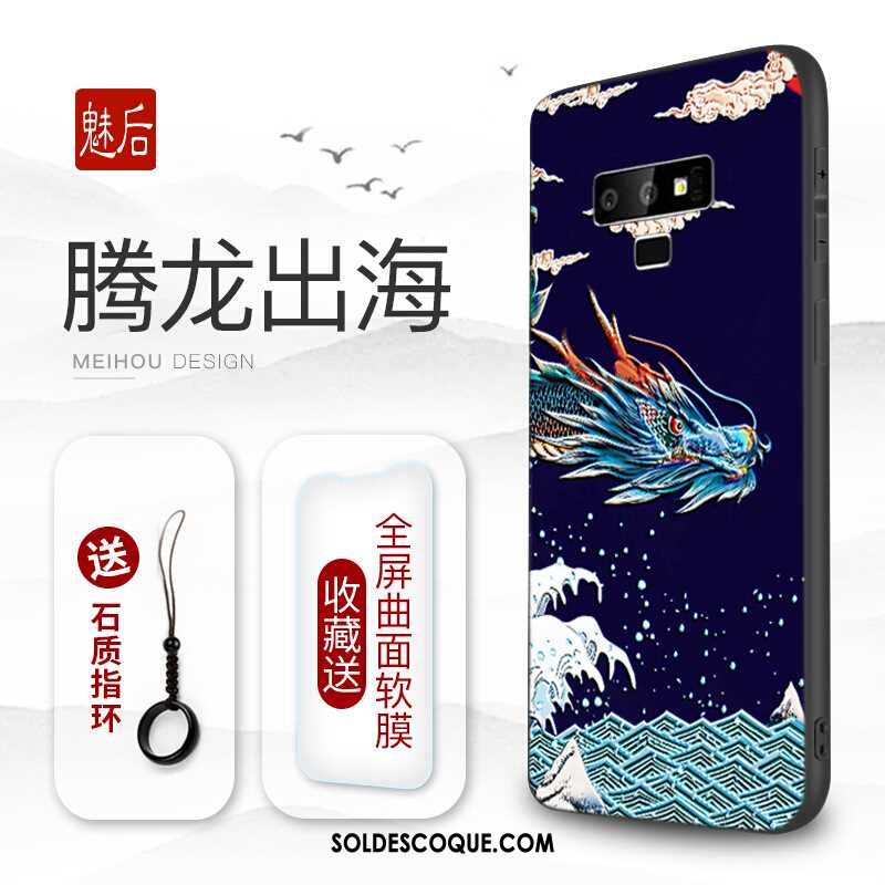 Coque Samsung Galaxy Note 9 Membrane Personnalité Tout Compris Bleu Silicone Soldes