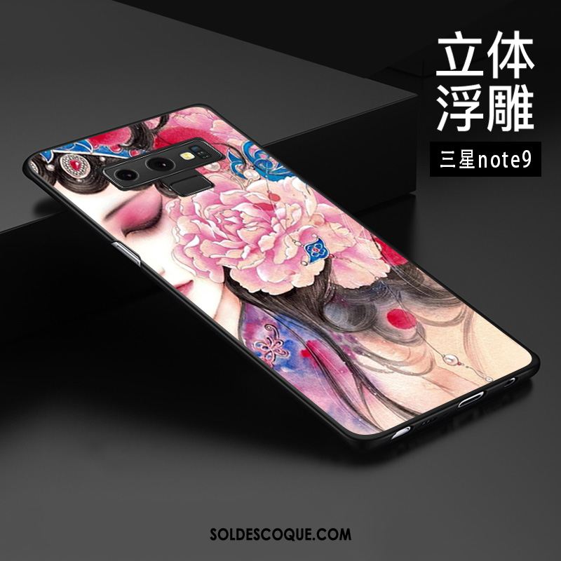 Coque Samsung Galaxy Note 9 Téléphone Portable Étui Style Chinois Délavé En Daim Personnalisé En Vente