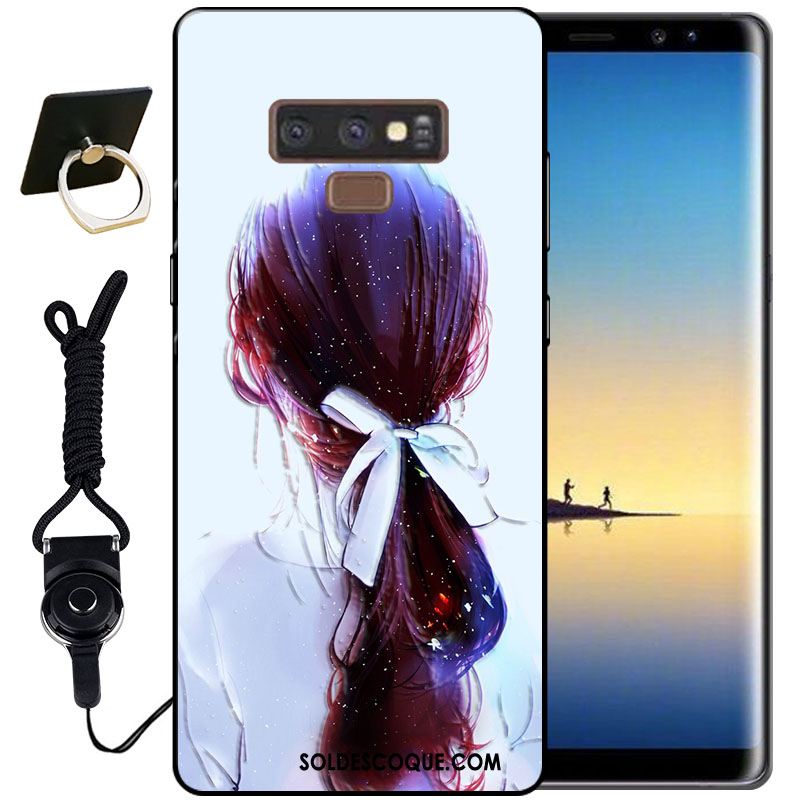 Coque Samsung Galaxy Note 9 Étoile Silicone Étui Noir Fluide Doux En Vente