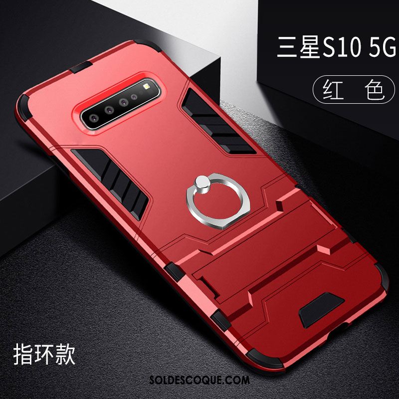 Coque Samsung Galaxy S10 5g Créatif Personnalité Anneau Difficile Tout Compris Housse France