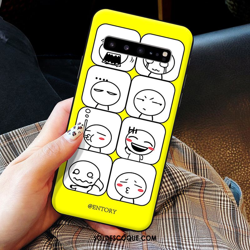 Coque Samsung Galaxy S10 5g Dessin Animé Jaune Téléphone Portable Silicone Protection En Vente