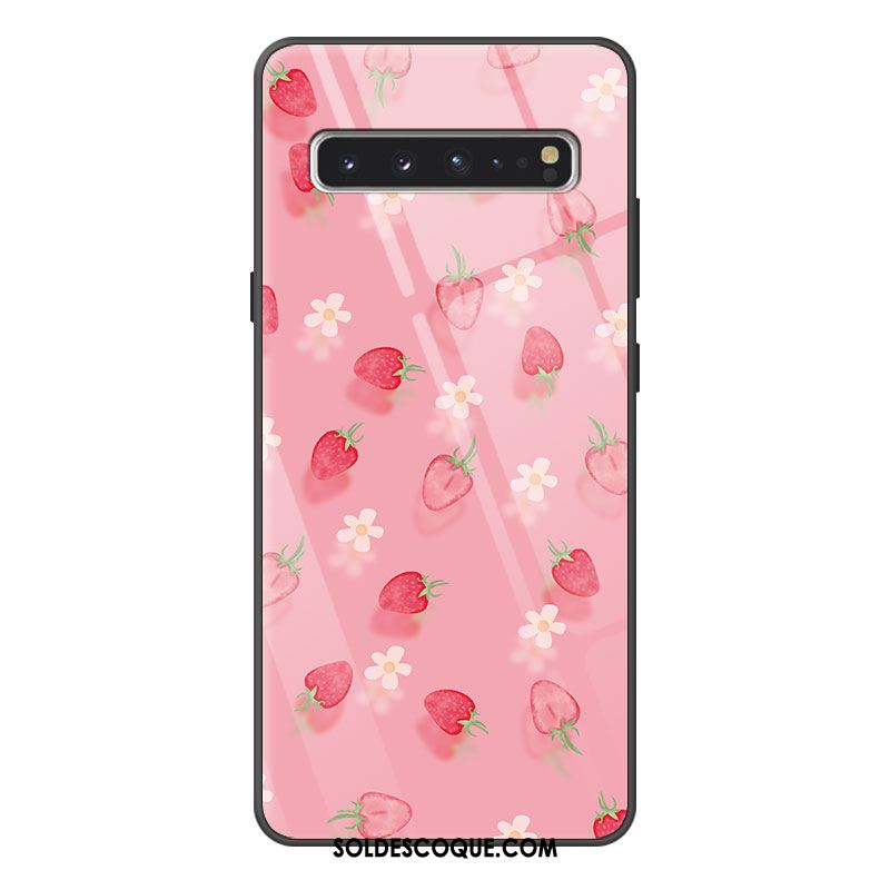 Coque Samsung Galaxy S10 5g Frais Rose Protection Silicone Incassable Pas Cher