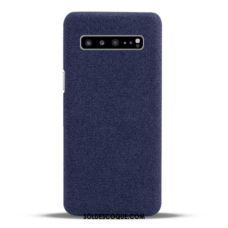 Coque Samsung Galaxy S10 5g Incassable Sac Délavé En Daim Personnalité Modèle Fleurie Housse Soldes