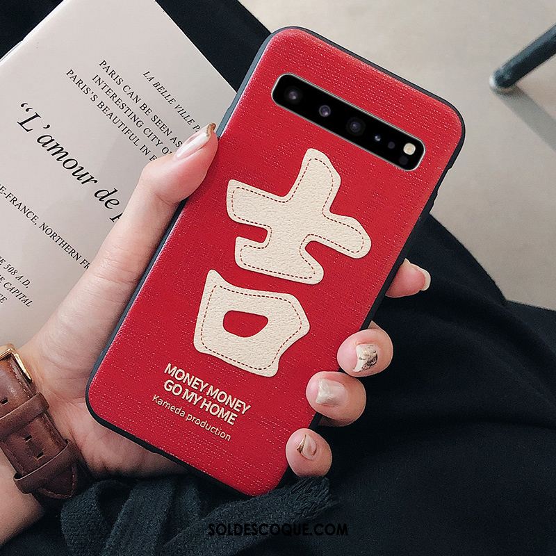 Coque Samsung Galaxy S10 5g Nouveau Simple Étoile Rouge Grand En Ligne