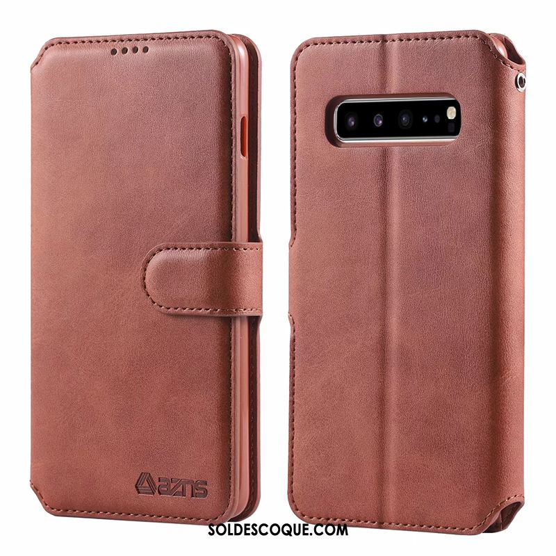 Coque Samsung Galaxy S10 5g Téléphone Portable Étui Protection Étui En Cuir Étoile Pas Cher